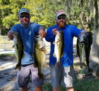 Craig Cashion and Brian Wical with 20.42 lbs and flrst place at Cypress Lake 10-28-18 